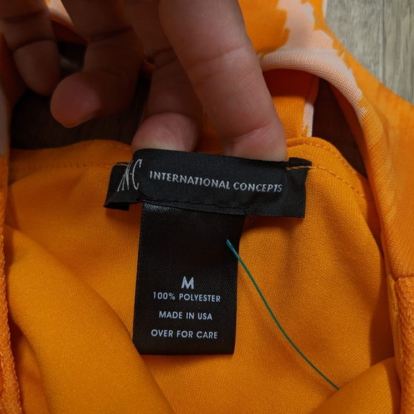 INC International Concepts Orange Racer Back Style Dress - Picture 8 of 8